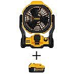 DEWALT 20V MAX Li-Ion Cordless and Corded Jobsite Fan + 5.0Ah Battery $119 (save $138)