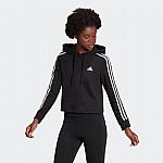 adidas Women's Essentials 3-Stripes Cropped Hoodie 2 for $30