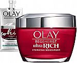 Olay Regenerist Ultra Rich 1.7oz Face Moisturizer + Whip Face Moisturizer Trial Size $14
