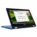 Acer 11.6" Convertible Chromebook HD IPS Touch Laptop (N3060 4GB 32GB) $229