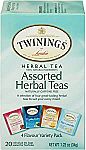 120 Count Twinings of London Assorted Herbal Teas $8.85