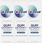 3-Pk 4.1-Oz Crest Gum Detoxify Deep Clean Toothpaste $8.29