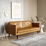 72" Serta Laurel 3-Seat Tan Convertible Sleeper Sofa $209