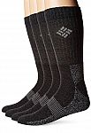 Columbia Men's 4-Pack Moisture-Control Ribbed Crew Socks $6.50 and more