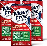 3-Pack 120-Ct Move Free Joint Health Supplement w/ MSM (Green Label) $37.38 ($12.50 Each)