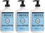 3-Pack 15.5-Oz Mrs. Meyer's Clean Day Body Lotion (Rain Water Scent) $12