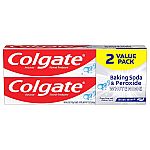 2-Pk 6-Oz Colgate Baking Soda and Peroxide Whitening Toothpaste $3.15