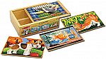 Melissa & Doug Wooden Jigsaw Puzzles Pets + Fanciful Friends Bundle $9.50