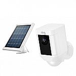 Ring Security Spotlight Camera with Solar Panel and Ring Assist+ $160