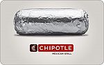 $50 Chipotle Gift Card $45 and more