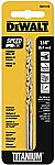 DEWALT DW1316 1/4-Inch Titanium Split Point Twist Drill Bit $1.01