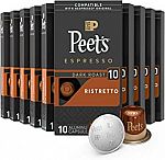 100-Count Peet's Coffee Espresso Capsules Ristretto $22.70