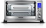 Toshiba AC25CEW-SS Digital Toaster Oven with Convection Cooking $56