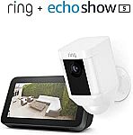 Ring Spotlight Cam Battery Bundle with Echo Show 5 (2nd Gen) $160 (Prime Members)