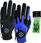 2-Pack Zero Friction Men's Compression-Fit Synthetic Golf Glove $11.17