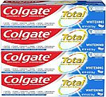 4-Pack 4.8 Oz Colgate Total Whitening Toothpaste Whitening Mint $7.32