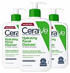 16-Oz CeraVe Hydrating or Foaming Facial Cleanser 3 for $25.58