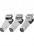 6-Pair adidas Kids Quarter Socks $4