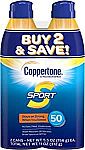2-Pack 5.5-Oz Coppertone Sport Continuous Spray (SPF 50) $5.20