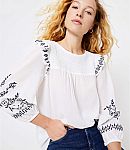 LOFT - Extra 70% Off Sale: Floral Blouse $3.86 + Free Shipping