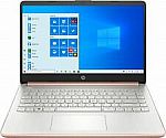 HP 14" 14-dq0004dx HD Laptop (N4020 4GB 64GB Rose Gold) $219.99