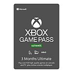 Xbox 3 Month Game Pass Ultimate, Microsoft, [Digital Download] $29.99 (Save $15)