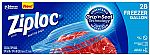 28-Ct Ziploc Freezer Gallon Bags $3.24 and more