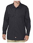 Dickies Men's L/S Flex Twill Work Shirt (Black) $11