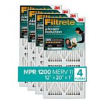4-Pack 3M Filtrete Allergen Air Filter (MPR 1200, MERV 11) $19.65 (Select Sizes)