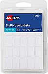 525 Avery Removable White Labels $1.68