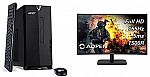 Acer Aspire TC-895-UA91 Desktop (i3-10100 8GB 512GB) + AOPEN 27HC5R Pbiipx 27" Curved FHD Monitor $590