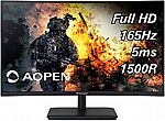 Acer AOPEN 27HC5R Pbiipx 27" Curved FHD Gaming Monitor $185 and more