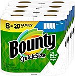 24-Ct Bounty Quick-Size Paper Towels Family Rolls + Dish Brush $38 and more