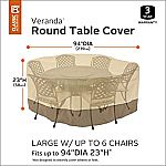 Veranda 94" Round Patio Table & Chair Set Cover $19