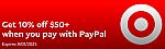Paypal Deals: Get 10% Off on $50+ Target Purchase