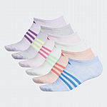 Adidas 6-Pairs Girl's Superlite No Show Socks $5.36 shipped