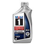 Mobil 1 High Mileage Full Synthetic Motor Oil 0W-20, 1 Quart $3.71