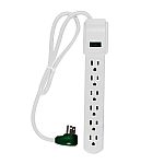 GoGreen Power 6 Outlet Surge Protector w/ 2.5' Cord $3.25