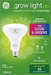 GE Grow Light 9-Watt BR30 LED Light Bulb for Seeds & Greens $4.85