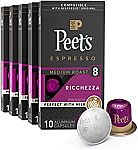 50-Count Peet's Coffee Espresso Capsules (Ricchezza, Intensity 8) $19.70 & More
