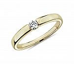 Channel-Set Single Diamond Wedding Ring (14K Yellow Gold) $280 and more