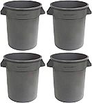 4-Pk AmazonCommercial 20 Gal Heavy Duty Round Trash Can $37