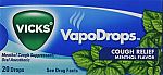 Vicks VapoDrops Cough Relief Menthol Flavor Menthol 20.0 ea $0.29