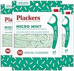 3-Pack 90-ct Plackers Micro Mint Dental Floss Picks $5.73