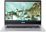 ASUS Chromebook CX1, 14" FHD NanoEdge Laptop (N3350 64GB 4GB CX1400CNA-AS44FV) $169