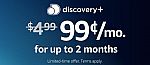 Amazon Prime Members - Discovery+ Streaming Service $0.99/mo for 2 Months
