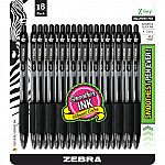 18-Pk Zebra Pen Z-Grip Retractable Ballpoint Pen $3.35