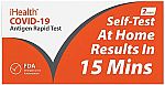 iHealth COVID-19 Antigen Rapid Test (2 Tests per Pack) $12