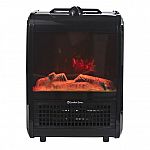 Comfort Zone 1200W Ceramic Electric Fireplace Heater $24