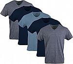 5-pack Gildan Men's V-Neck T-Shirts $11